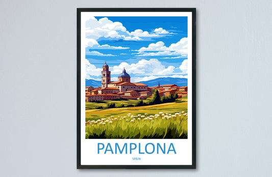 Pamplona Travel Print Wall Art Pamplona Wall Hanging Home Décor Pamplona Gift Art Lovers Spain Art Lover Gift Pamplona Print Spain Wall Art