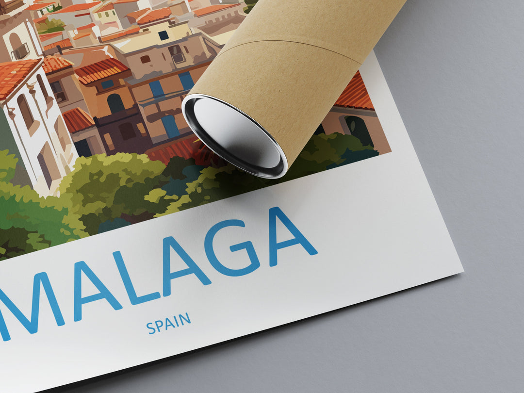 Malaga Travel Print Wall Art Malaga Wall Hanging Home Décor Malaga Gift Art Lovers Spain Art Lover Gift Malaga Wall Décor Malaga Spain Decor