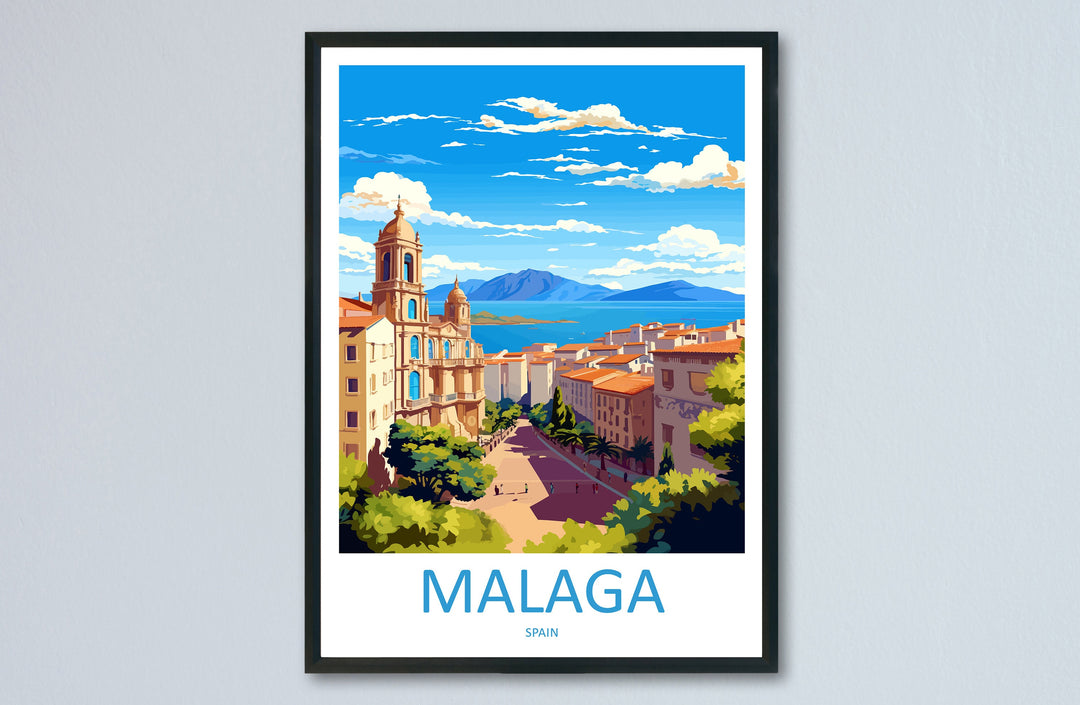 Malaga Travel Print Wall Art Malaga Wall Hanging Home Décor Malaga Gift Art Lovers Spain Art Lover Gift Malaga Wall Décor Malaga Spain Decor
