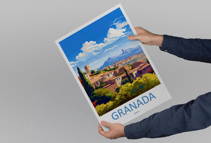 Granada Travel Print Wall Art Granada Wall Hanging Home Décor Granada Gift Art Lovers Spain Art Lover Gift Granada Wall Décor Granada Art