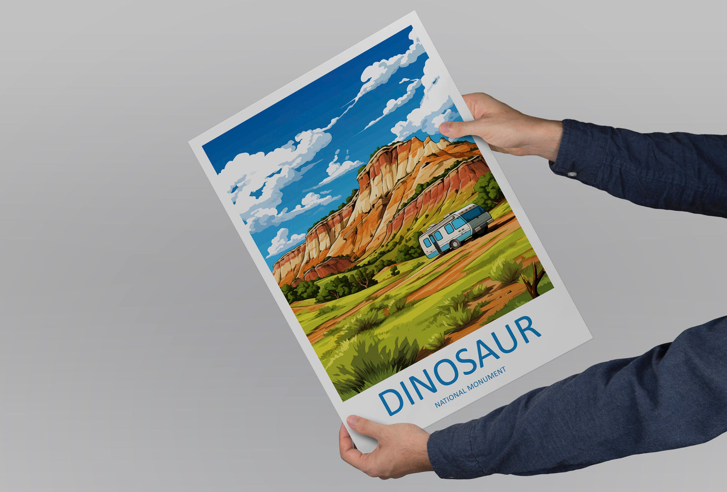 Dinosaur National Monument Travel Print Wall Art Dinosaur Monument Wall Hanging Home Décor Dinosaur Monument Art Lovers Utah Art Lover Gift