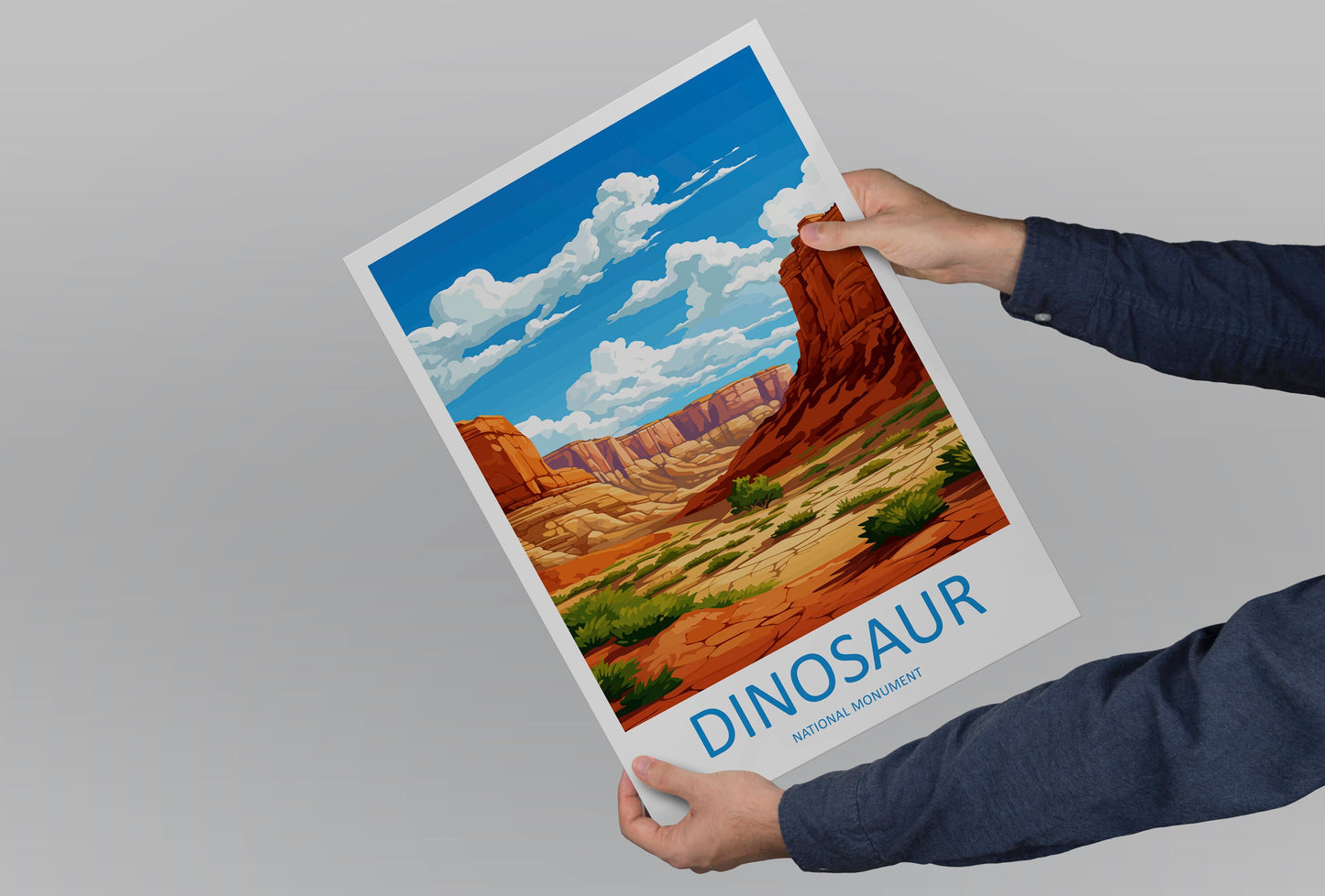 Dinosaur National Monument Travel Print Wall Art Dinosaur Monument Wall Hanging Home Décor Dinosaur Monument Art Lovers Utah Art Lover Gift