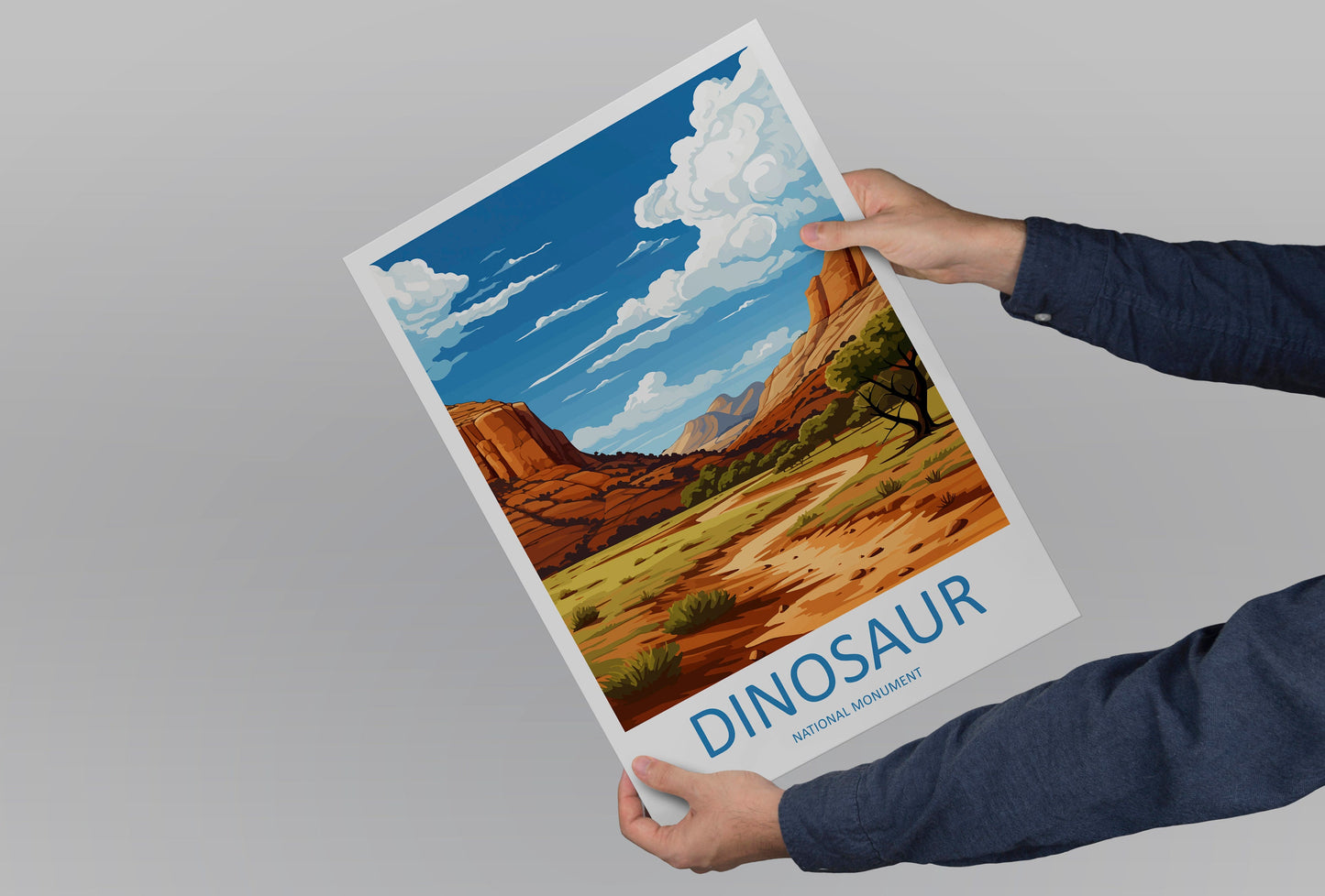 Dinosaur National Monument Travel Print Wall Art Dinosaur Monument Wall Hanging Home Décor Dinosaur Monument Art Lovers Utah Art Lover Gift