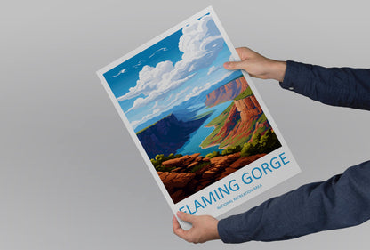 Flaming Gorge Travel Print Wall Art Flaming Gorge Wall Hanging Home Décor Flaming Gorge Art Lovers Utah Art Lover