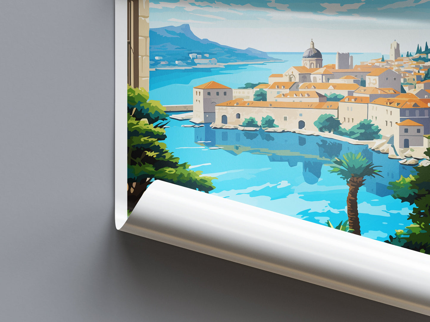 Dubrovnik Print Dubrovnik Home Decor Landscape Art Print Dubrovnik Wall Art for Croatia Enthusiast Gift Wall Hanging Dubrovnik Croatia Print