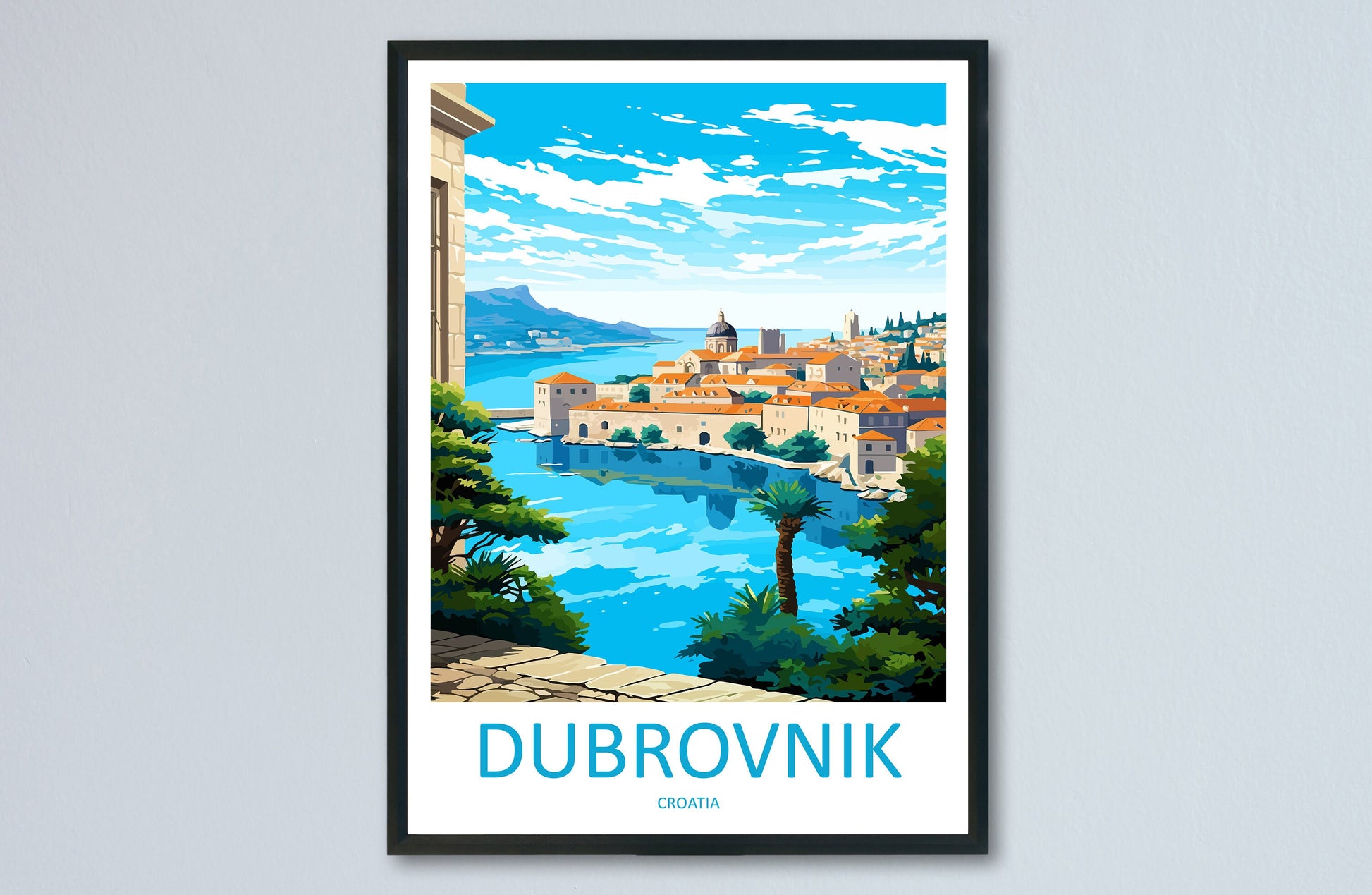 Dubrovnik Print Dubrovnik Home Decor Landscape Art Print Dubrovnik Wall Art for Croatia Enthusiast Gift Wall Hanging Dubrovnik Croatia Print