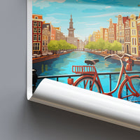 Amsterdam Travel Print Wall Art Amsterdam Wall Hanging Home Décor Amsterdam Gift Art Lovers Netherlands Art Lover Gift Amsterdam Decor