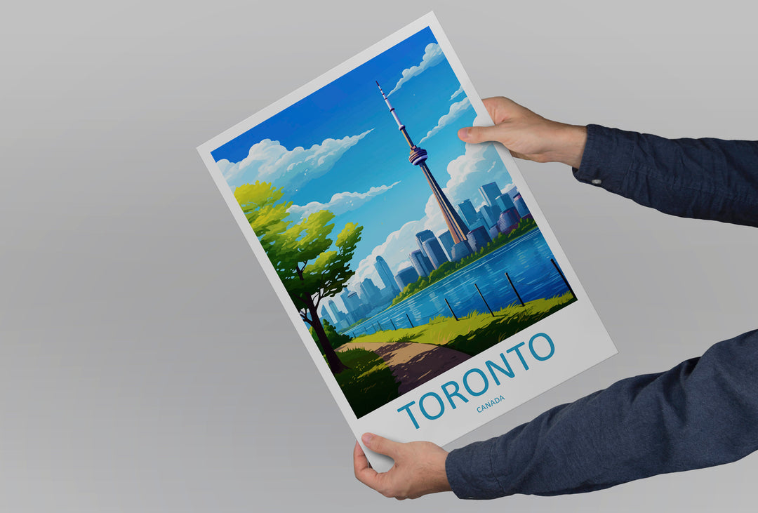 Toronto Travel Print Wall Art Toronto Canada Wall Hanging Home Decoration Toronto Gift Art Lovers Wall Art Print Toronto Canada Art