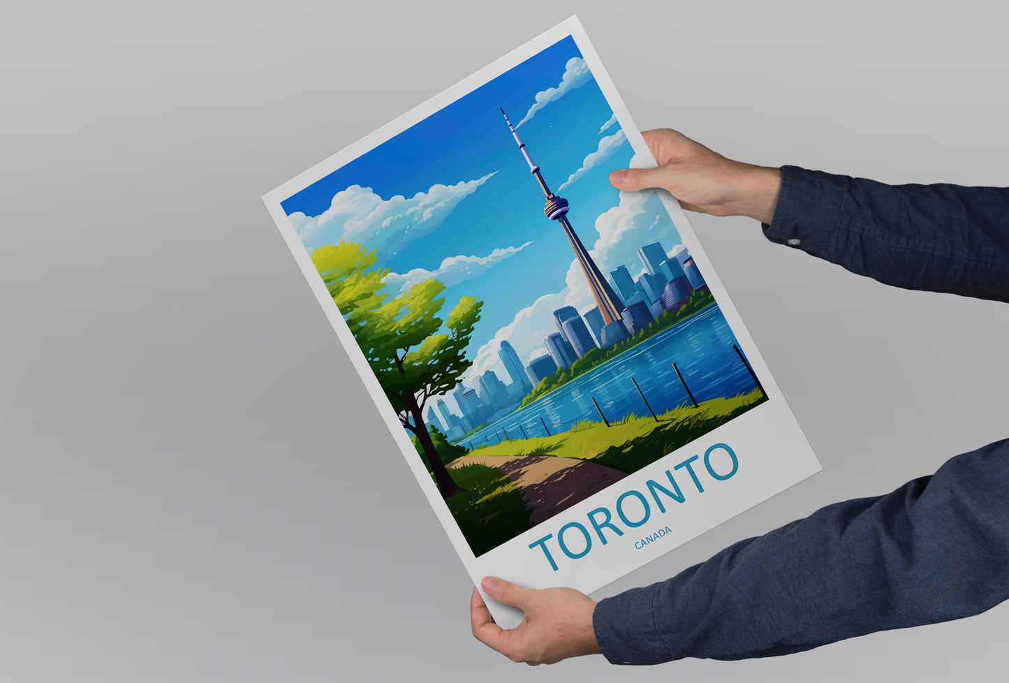 Toronto Travel Print Wall Art Toronto Canada Wall Hanging Home Decoration Toronto Gift Art Lovers Wall Art Print Toronto Canada Art