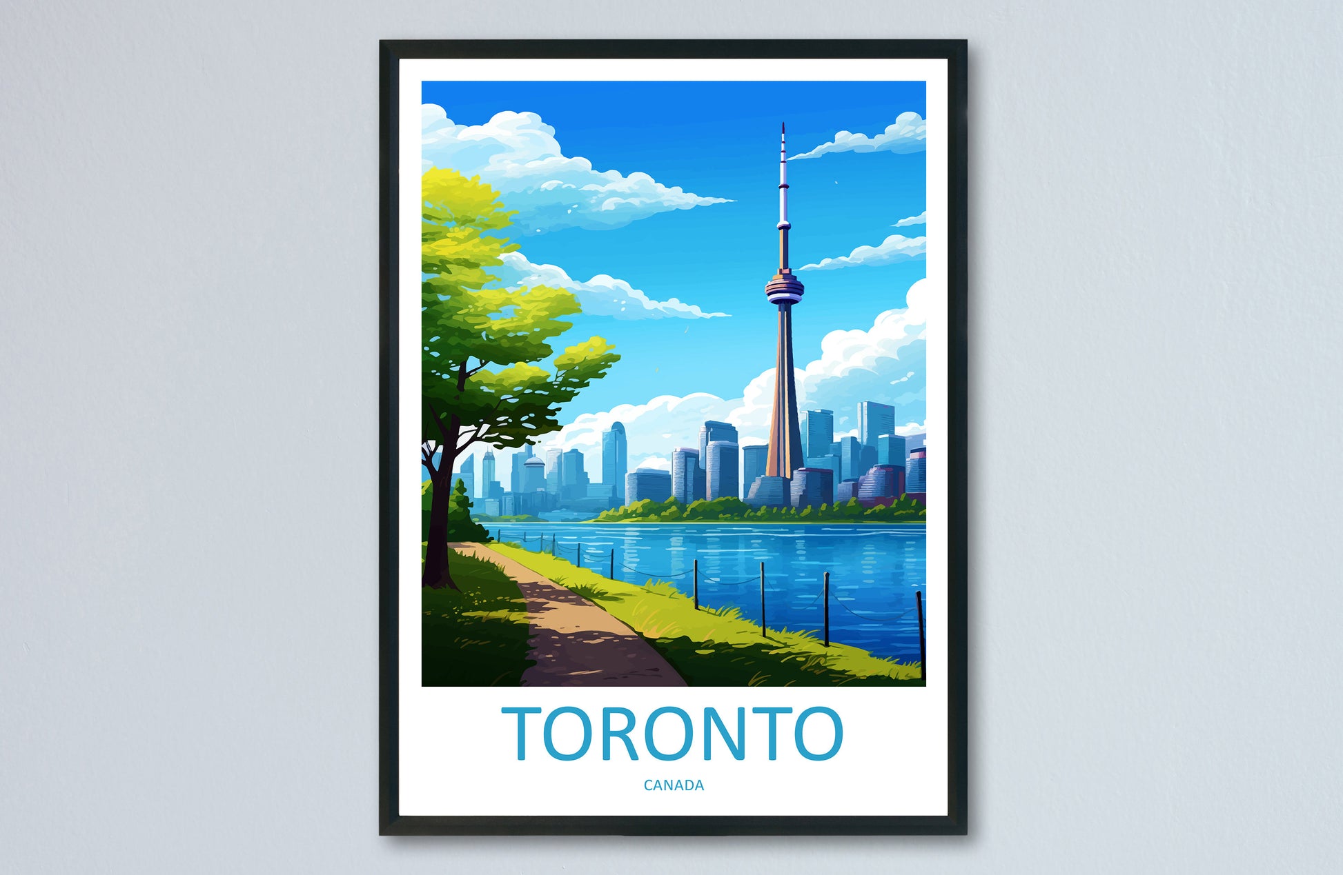Toronto Travel Print Wall Art Toronto Canada Wall Hanging Home Decoration Toronto Gift Art Lovers Wall Art Print Toronto Canada Art
