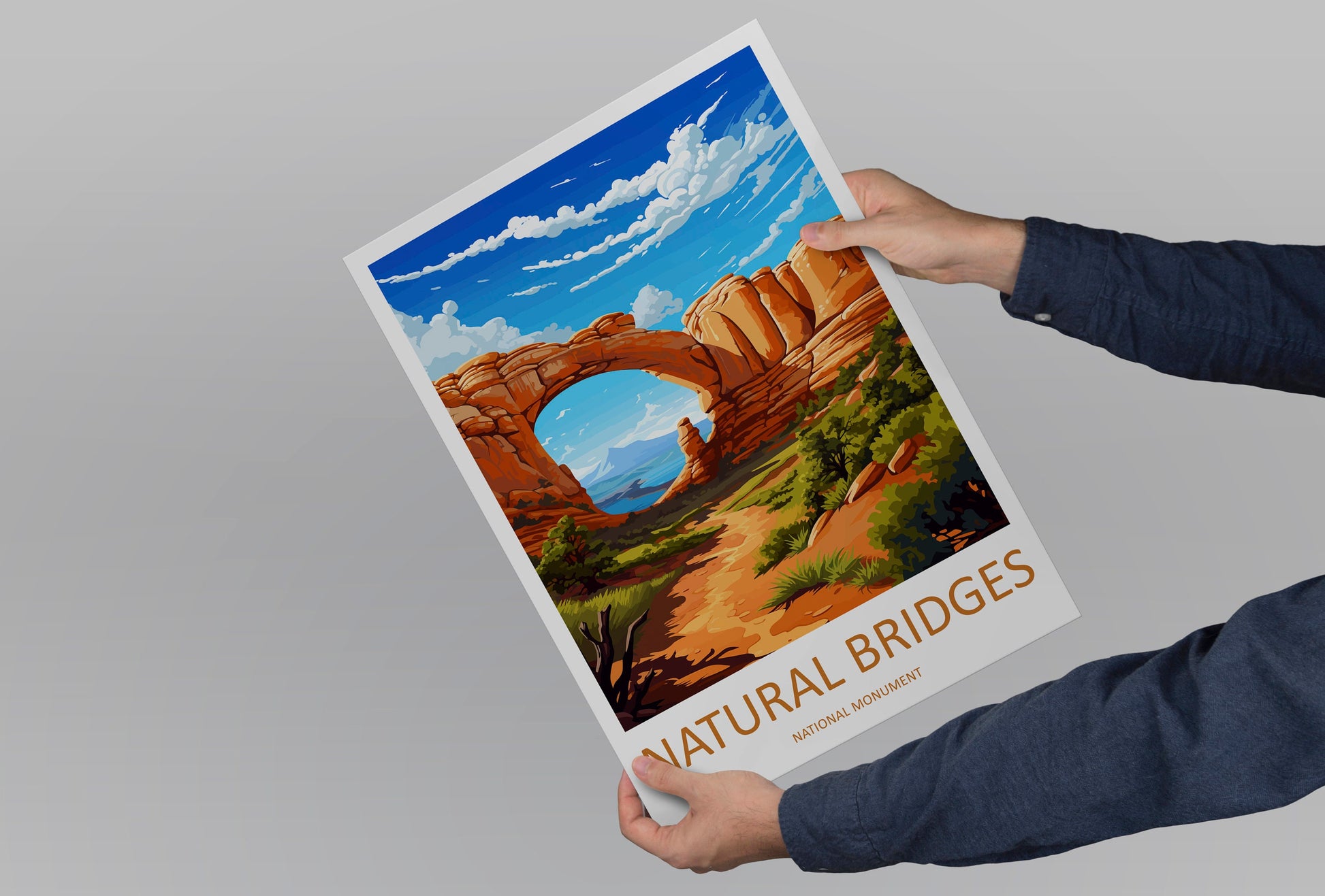 Natural Bridge Travel Print Wall Art Natural Bridge Wall Hanging Home Décor Natural Bridge Art Lovers Utah Art Lover