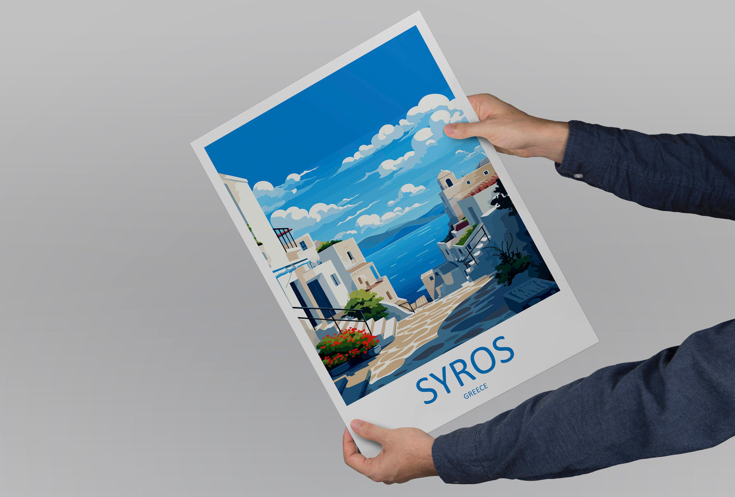 Syros Travel Print Wall Art Syros Greece Wall Hanging Home Decoration Syros Gift Art Lovers Wall Art Print Syros Greece Wall Art