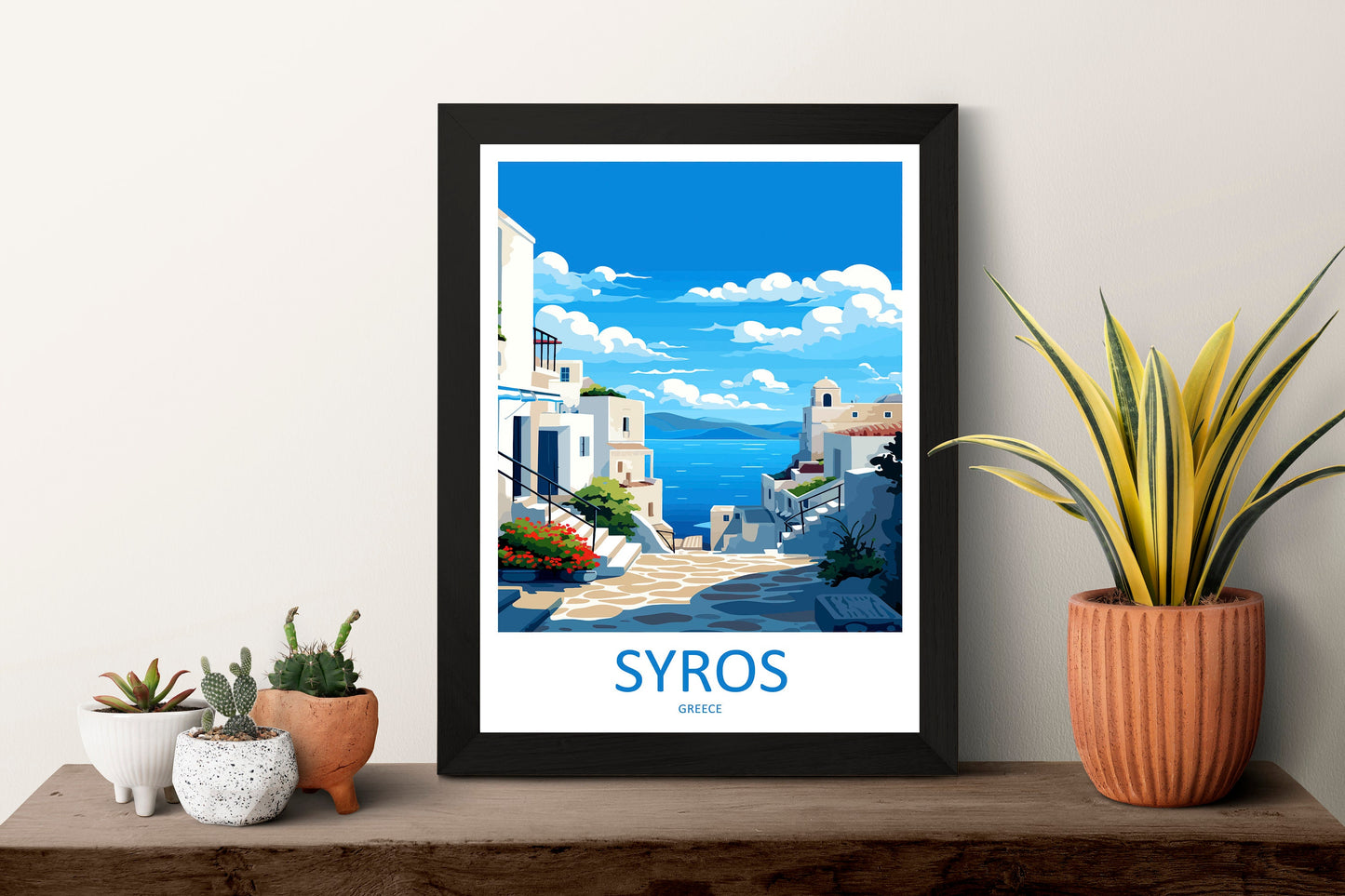 Syros Travel Print Wall Art Syros Greece Wall Hanging Home Decoration Syros Gift Art Lovers Wall Art Print Syros Greece Wall Art