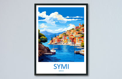 Symi Travel Print Wall Art Symi Greece Wall Hanging Home Decor Symi Gift Art Lovers Wall Art Print Symi Greece Wall Art Poster