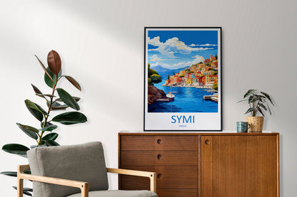 Symi Travel Print Wall Art Symi Greece Wall Hanging Home Decor Symi Gift Art Lovers Wall Art Print Symi Greece Wall Art Poster