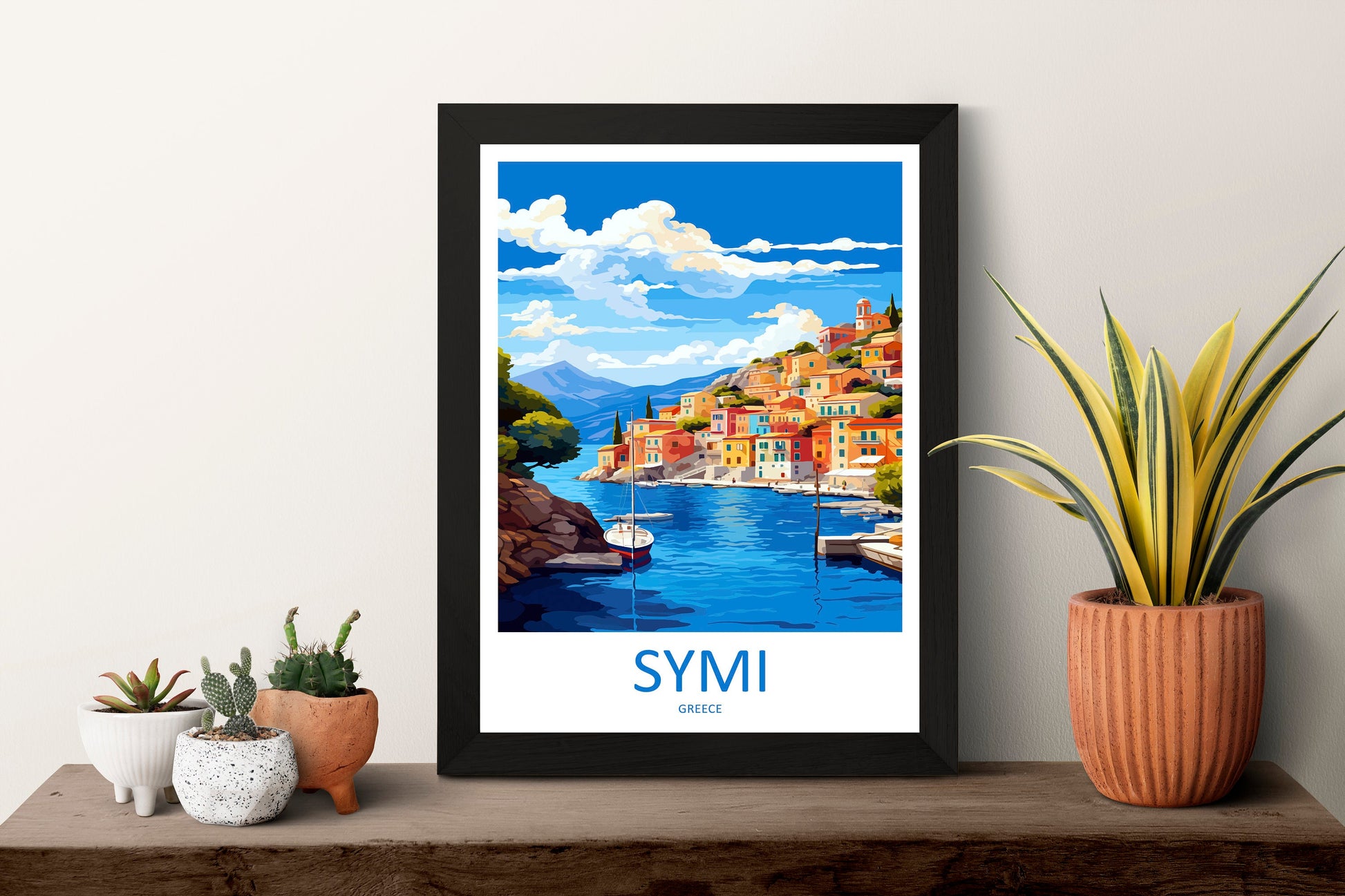 Symi Travel Print Wall Art Symi Greece Wall Hanging Home Decor Symi Gift Art Lovers Wall Art Print Symi Greece Wall Art Poster