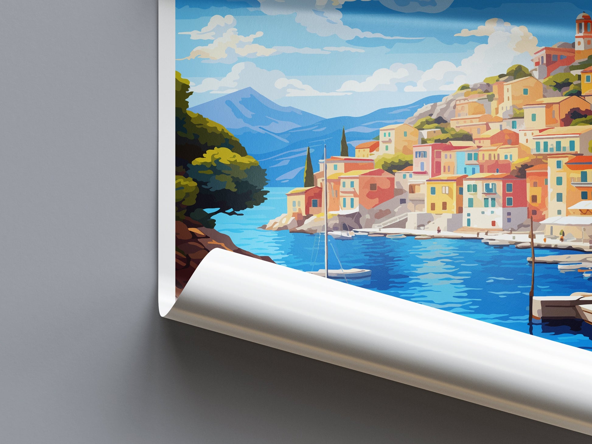 Symi Travel Print Wall Art Symi Greece Wall Hanging Home Decor Symi Gift Art Lovers Wall Art Print Symi Greece Wall Art Poster