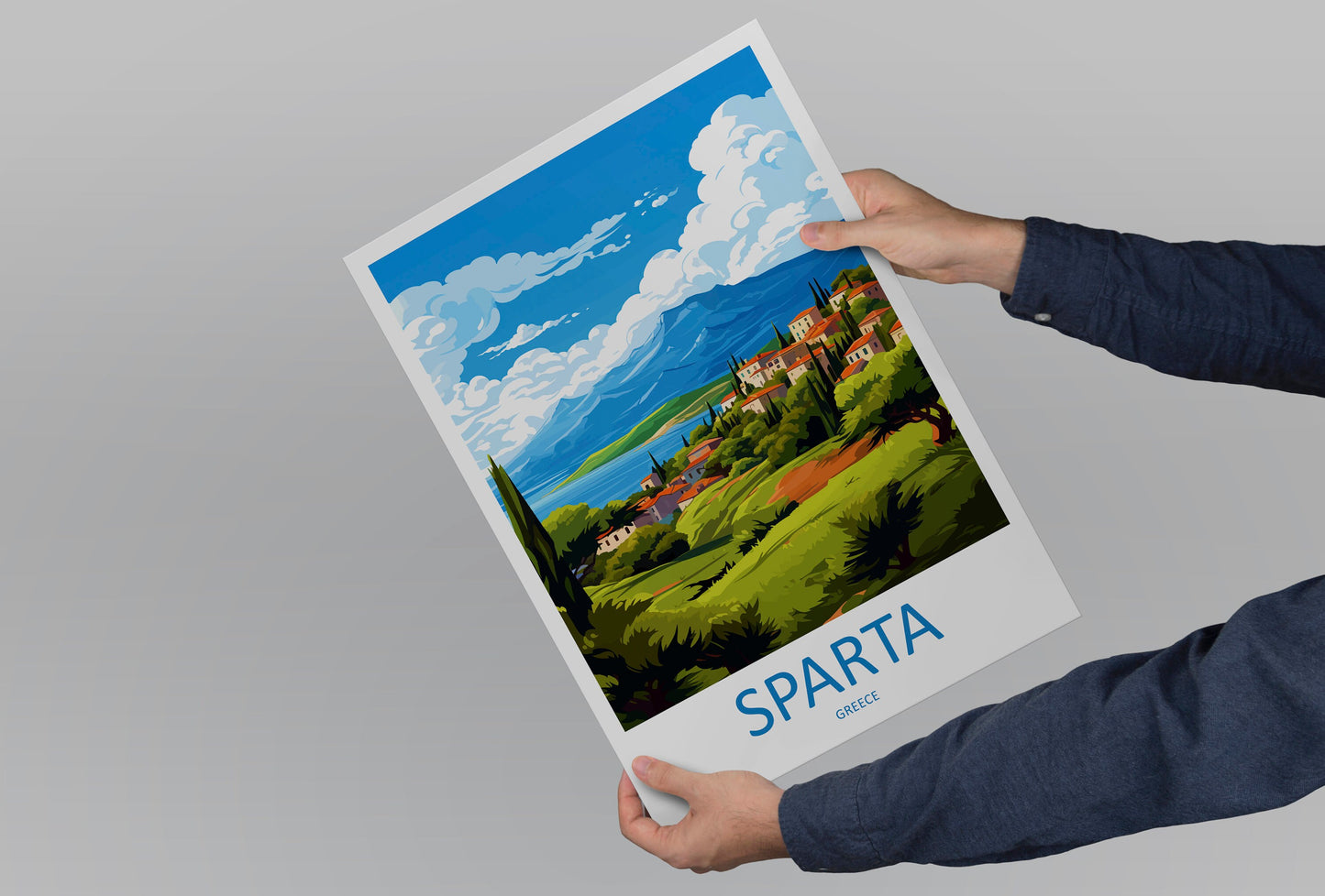 Sparta Travel Print Wall Art Sparta Greece Wall Hanging Home Decoration Sparta Gift Art Lovers Wall Art Print Sparta Greece Wall Art
