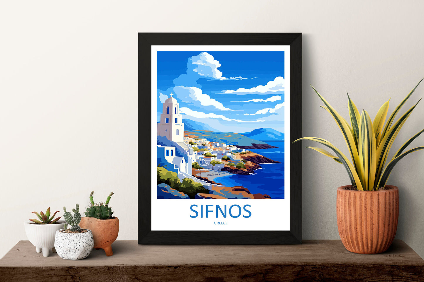 Sifnos Travel Print Wall Art Sifnos Greece Wall Hanging Home Decoration Sifnos Gift Art Lovers Wall Art Print Sifnos Greece Wall Art