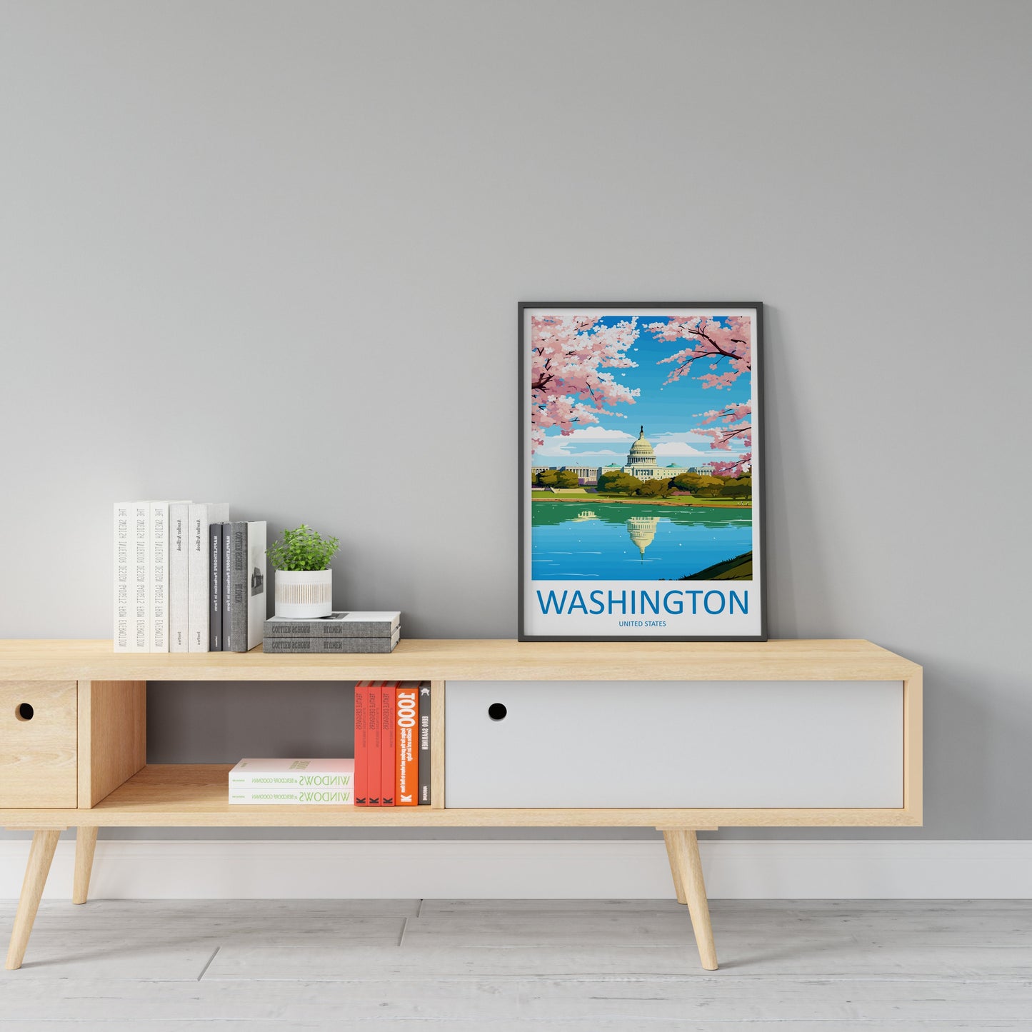 Washington DC Travel Print Wall Art Washington DC Wall Hanging Home Décor Washington DC Gift Art Lovers United States Art Lover Gift
