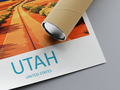 Utah Travel Print Wall Art Utah Wall Hanging Home Décor Utah Art Lovers Utah Art Lover Gift