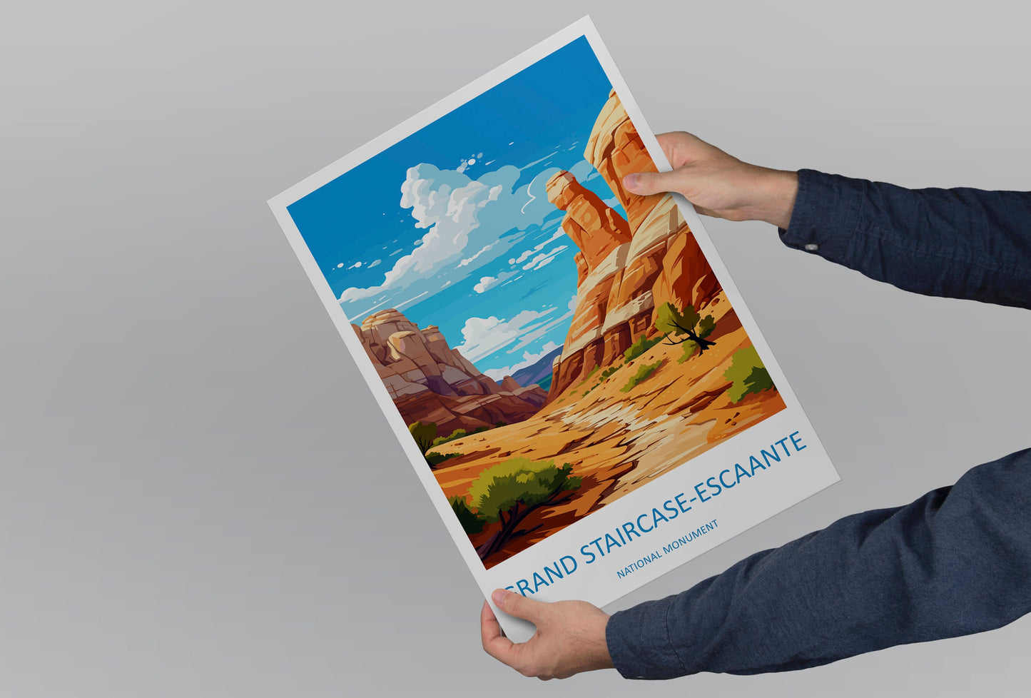 Grand Staircase Travel Print Wall Art Grand Staircase Wall Hanging Home Decor Utah Art Gift Grand Staircase Lovers Desert Art