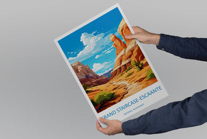 Grand Staircase Travel Print Wall Art Grand Staircase Wall Hanging Home Decor Utah Art Gift Grand Staircase Lovers Desert Art