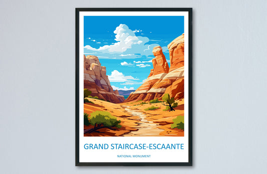 Grand Staircase Travel Print Wall Art Grand Staircase Wall Hanging Home Decor Utah Art Gift Grand Staircase Lovers Desert Art