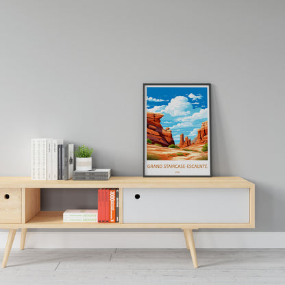 Grand Staircase Travel Print Wall Art Grand Staircase Wall Hanging Home Decor Utah Art Gift Grand Staircase Lovers Desert Art