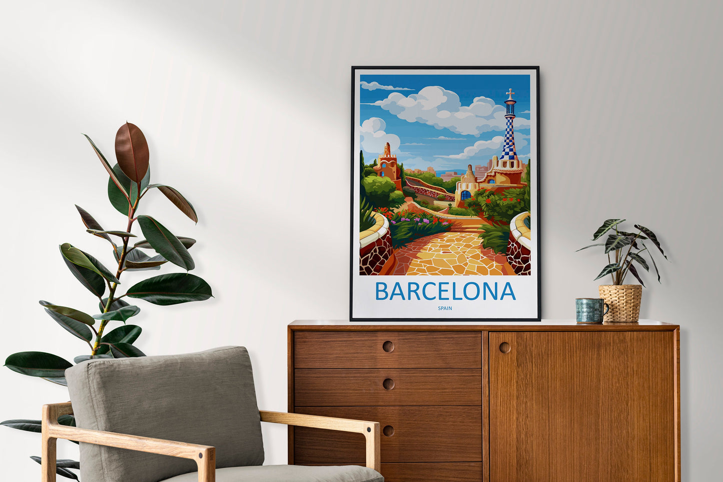Barcelona Travel Print Wall Art Barcelona Wall Hanging Home Décor Barcelona Gift Art Lovers Spain Art Lover Gift Barcelona Print Spain Art