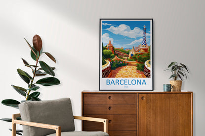 Barcelona Travel Print Wall Art Barcelona Wall Hanging Home Décor Barcelona Gift Art Lovers Spain Art Lover Gift Barcelona Print Spain Art