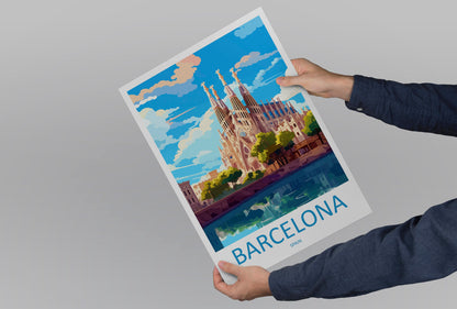 Barcelona Travel Print Wall Art Barcelona Wall Hanging Home Décor Barcelona Gift Art Lovers Spain Art Lover Gift Barcelona Print Spain Art