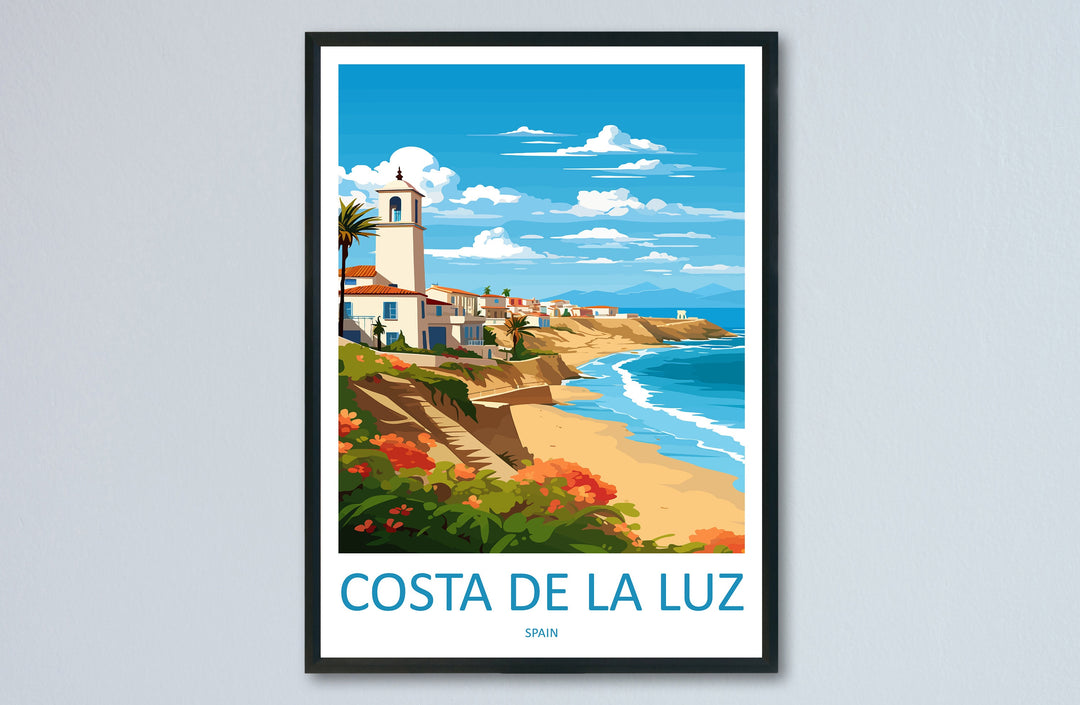 Costa de la Luz Travel Print Wall Art Costa de la Luz Wall Hanging Home Décor Costa de la Luz Gift Art Lovers Spain Art Gift Costa de la Luz