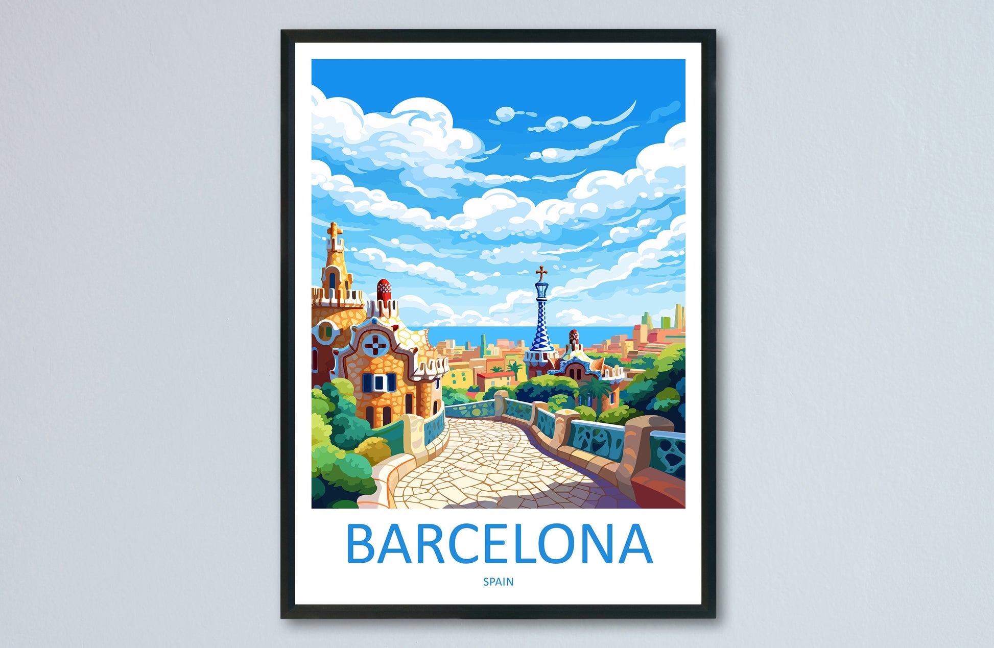 Barcelona Travel Print Wall Art Barcelona Wall Hanging Home Décor Barcelona Gift Art Lovers Spain Art Lover Gift Barcelona Print Spain Art