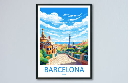 Barcelona Travel Print Wall Art Barcelona Wall Hanging Home Décor Barcelona Gift Art Lovers Spain Art Lover Gift Barcelona Print Spain Art