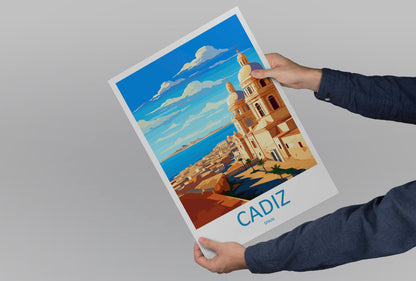 Cadiz Travel Print Wall Art Cadiz Wall Hanging Home Décor Cadiz Gift Art Lovers Spain Art Lover Gift Cadiz Wall Décor Cadiz Spain Poster Art