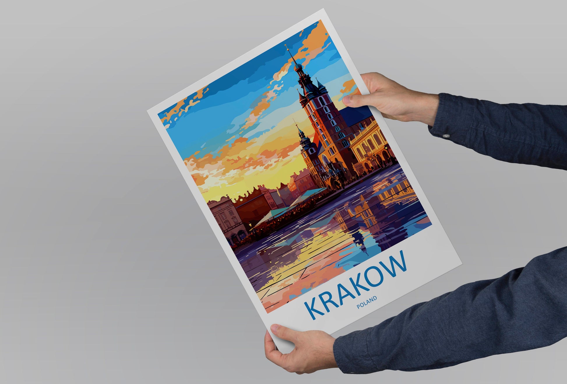 Krakow Travel Print Wall Art Krakow Wall Hanging Home Décor Krakow Gift Art Lovers Poland Art Lover Gift Krakow Travel Wall Art