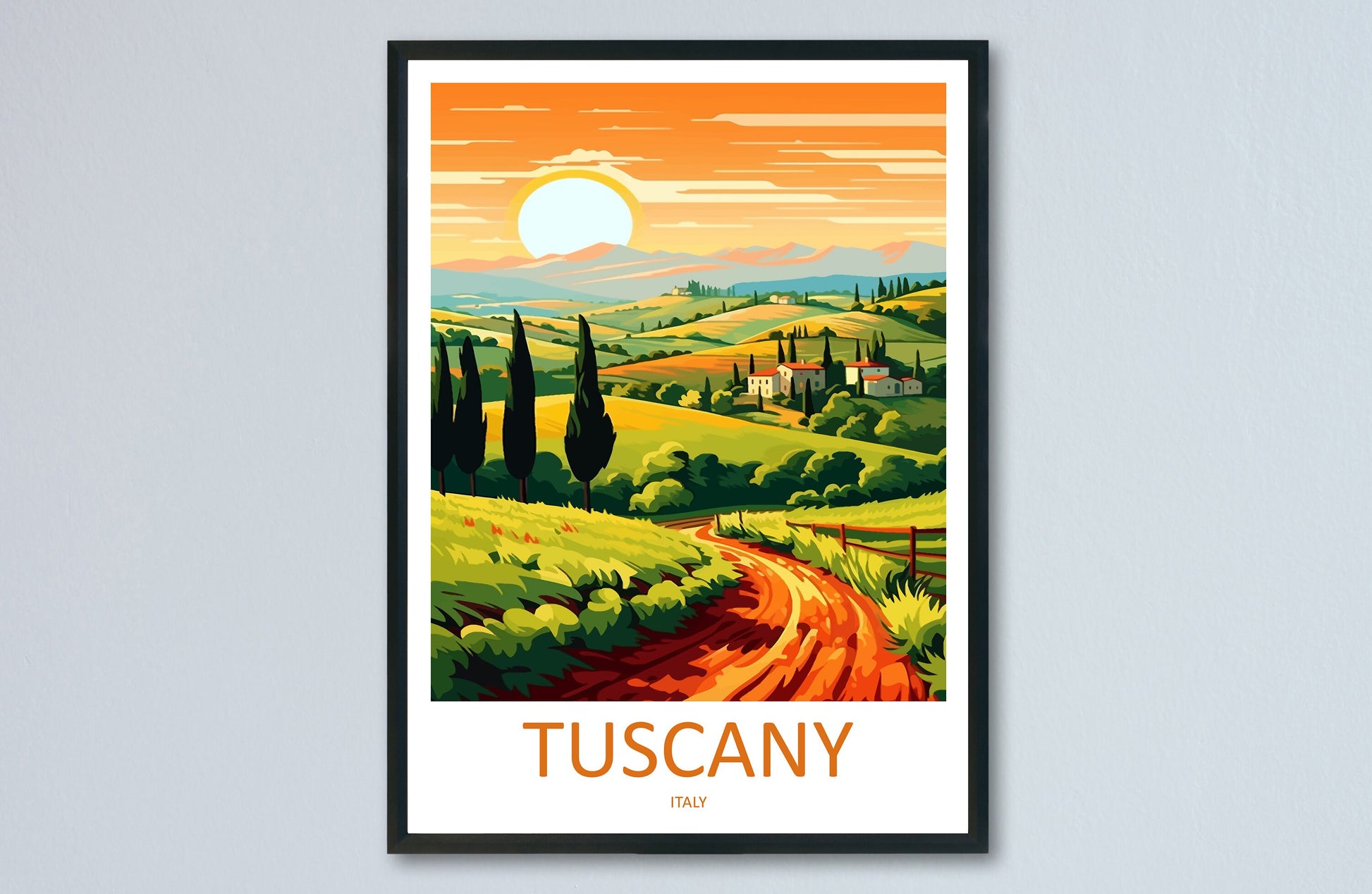 Tuscany Travel Print Wall Art Tuscany Italy Wall Hanging Home Decoration Tuscany Gift Art Lovers Wall Art Print Tuscany Italy Art Tuscany