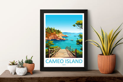 Cameo Island Travel Print Wall Art Cameo Island Wall Hanging Home Decor Cameo Island Gift Art Lovers Wall Art Print Athens Greece