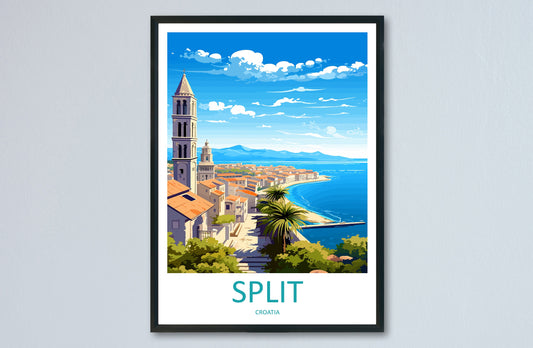 Split Travel Print Wall Art Split Wall Hanging Home Décor Split Gift Art Lovers Croatia Art Lover Gift Split Travel Poster Wall Art