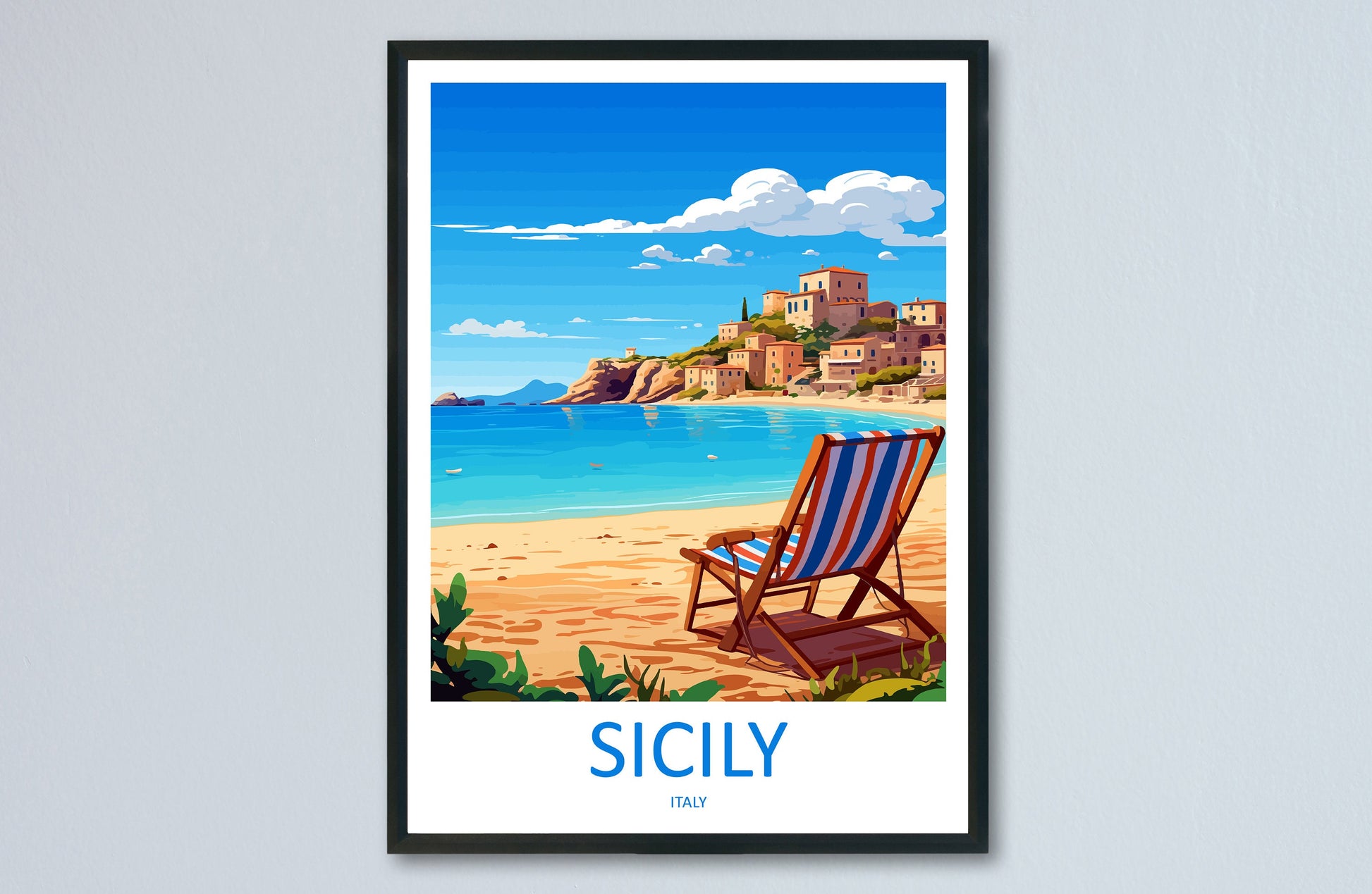 Sicily Travel Print Wall Art Sicily Italy Wall Hanging Home Decoration Sicily Gift Art Lovers Wall Art Print Sicily Italy Art Sicily Poster