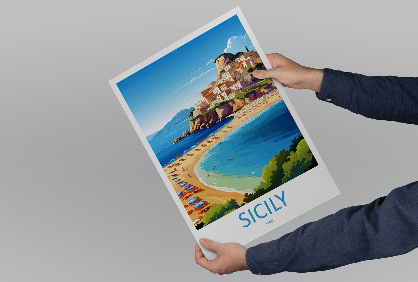 Sicily Travel Print Wall Art Sicily Italy Wall Hanging Home Decoration Sicily Gift Art Lovers Wall Art Print Sicily Italy Art Sicily Poster