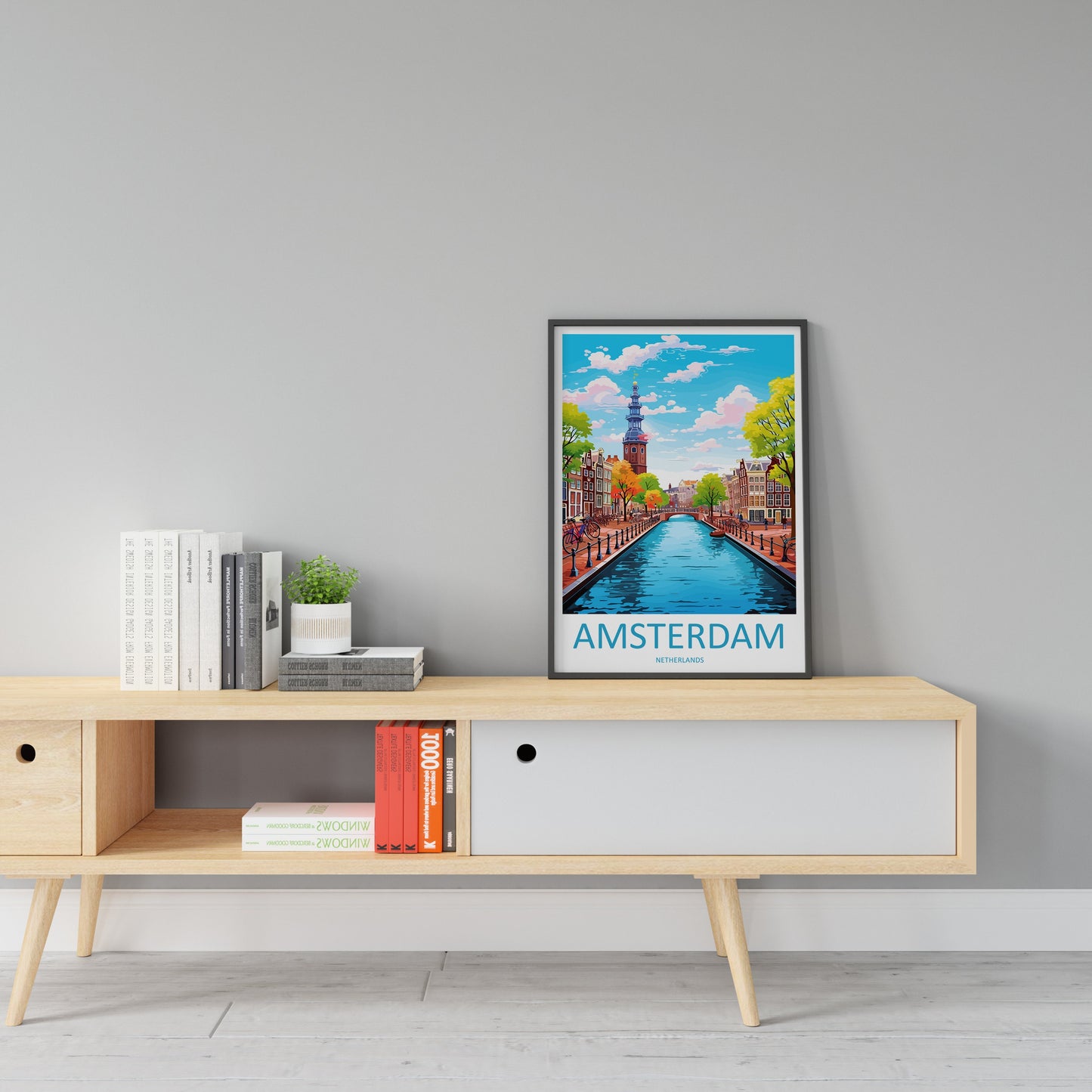 Amsterdam Travel Print Wall Art Amsterdam Wall Hanging Home Décor Amsterdam Gift Art Lovers Netherlands Art Lover Gift Amsterdam Decor