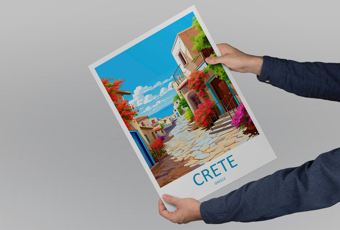 Crete Travel Print Wall Art Crete Greece Wall Hanging Home Decoration Crete Gift Art Lovers Wall Art Print Crete Wall Décor Greece Poster