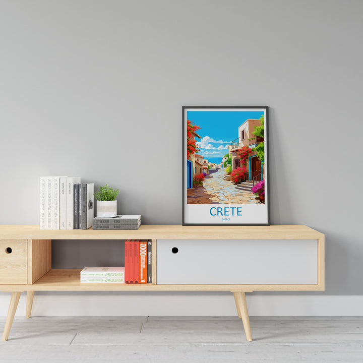 Crete Travel Print Wall Art Crete Greece Wall Hanging Home Decoration Crete Gift Art Lovers Wall Art Print Crete Wall Décor Greece Poster