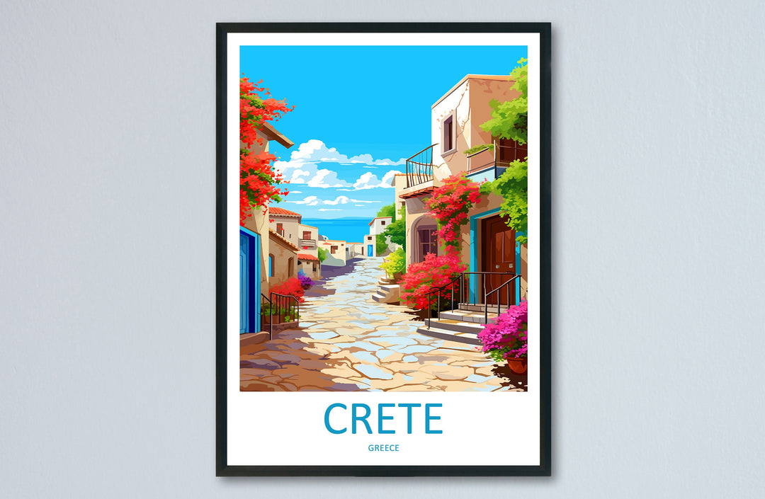 Crete Travel Print Wall Art Crete Greece Wall Hanging Home Decoration Crete Gift Art Lovers Wall Art Print Crete Wall Décor Greece Poster