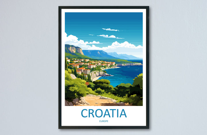 Croatia Travel Print Wall Art Croatia Wall Hanging Home Décor Croatia Gift Art Lovers Croatia Art Lover Gift Croatia Poster