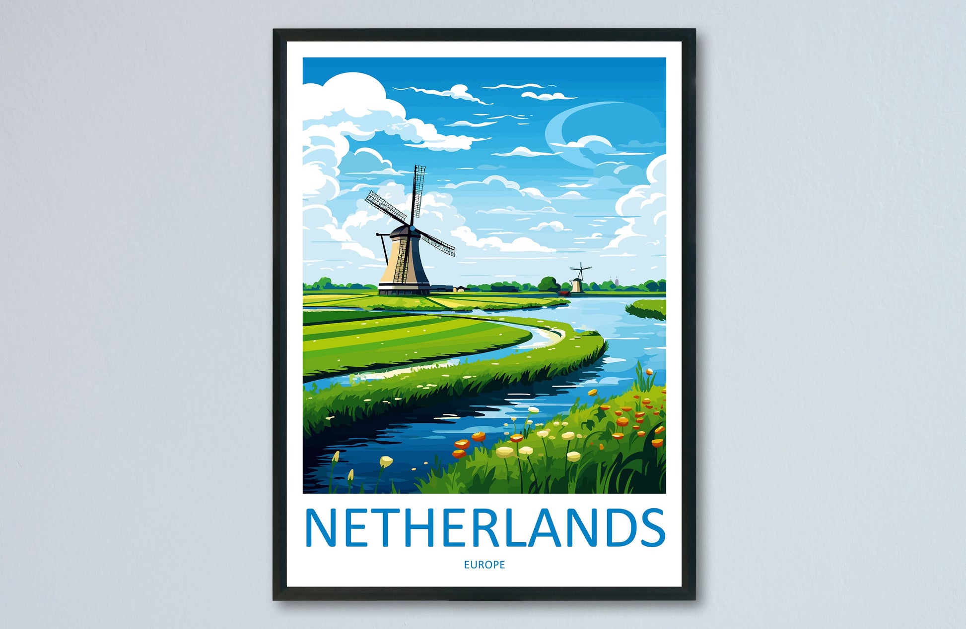 Netherlands Travel Print Wall Art Netherlands Wall Hanging Home Décor Netherlands Gift Art Lovers Netherlands Art Lover Gift Netherlands