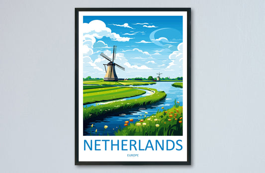 Netherlands Travel Print Wall Art Netherlands Wall Hanging Home Décor Netherlands Gift Art Lovers Netherlands Art Lover Gift Netherlands
