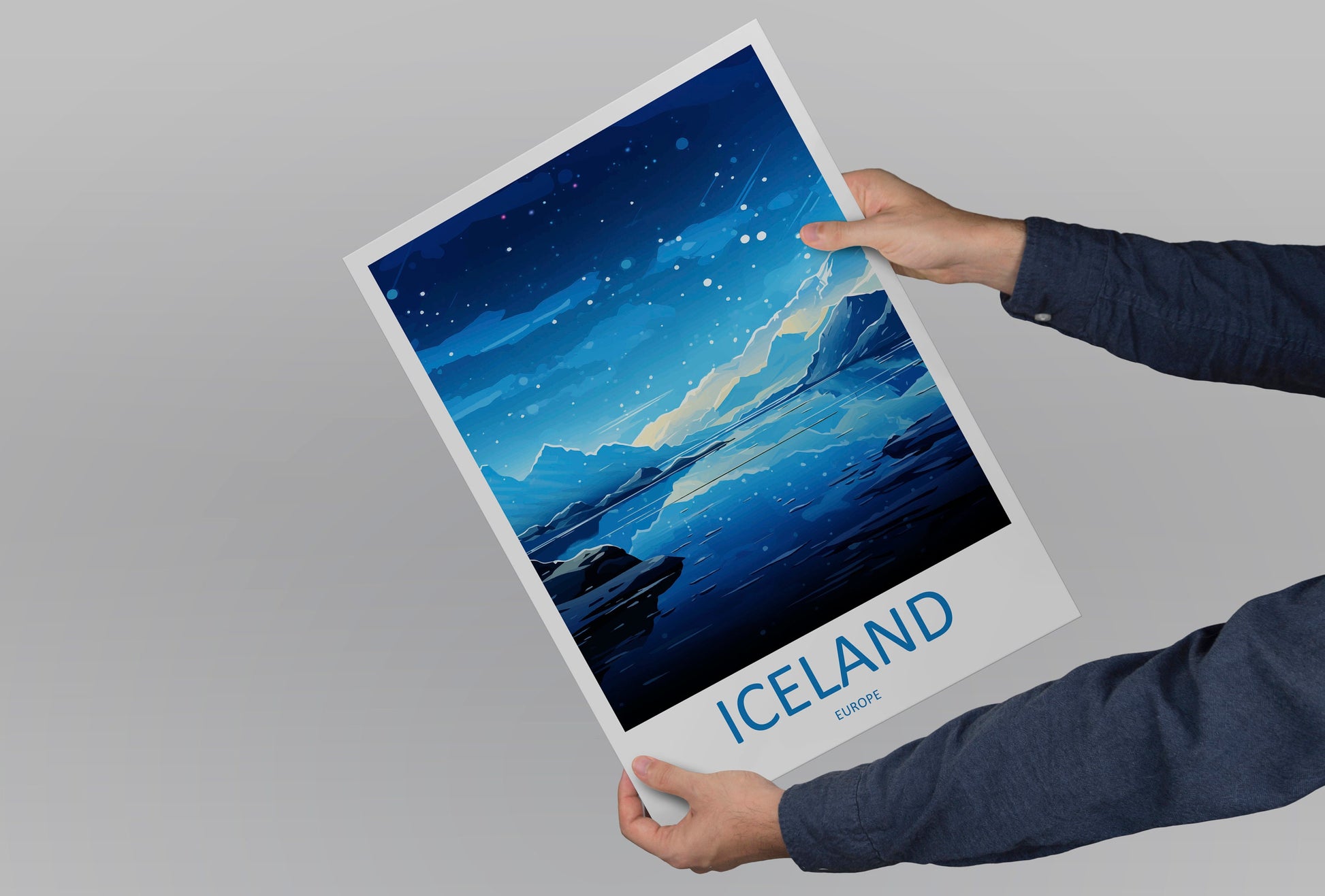 Iceland Travel Print Wall Art Iceland Wall Hanging Home Décor Iceland Gift Art Lovers Iceland Art Lover Gift Decor